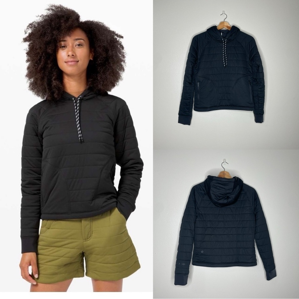 Lululemon | Dynamic Movement‎ Hoodie Black Puffer Jacket Women’s Size 4